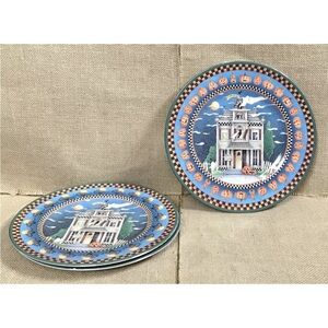 Haunted House Melamine Plate Set 8.5 Inch Halloween Goth Core Whimsigoth